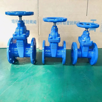 Ggg50 100mm 4 इंच कास्ट आयरन सॉफ्ट सील रबर सीट गेट वाल्व कम तापमान